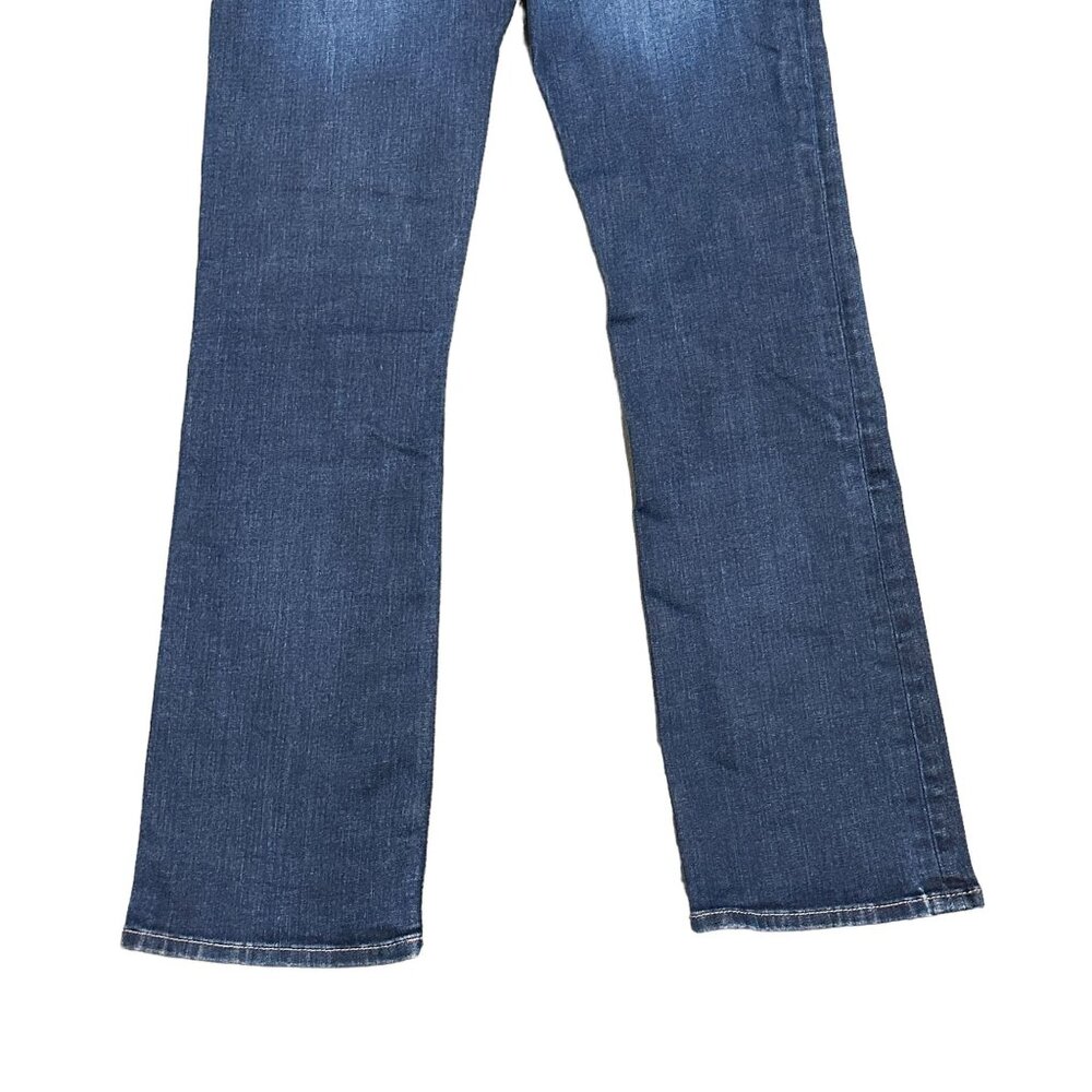BKE Aiden Mens 27S Bootleg Jeans Dark Wash Denim Whiskered 30" Inseam Mid Rise - Picture 13 of 16